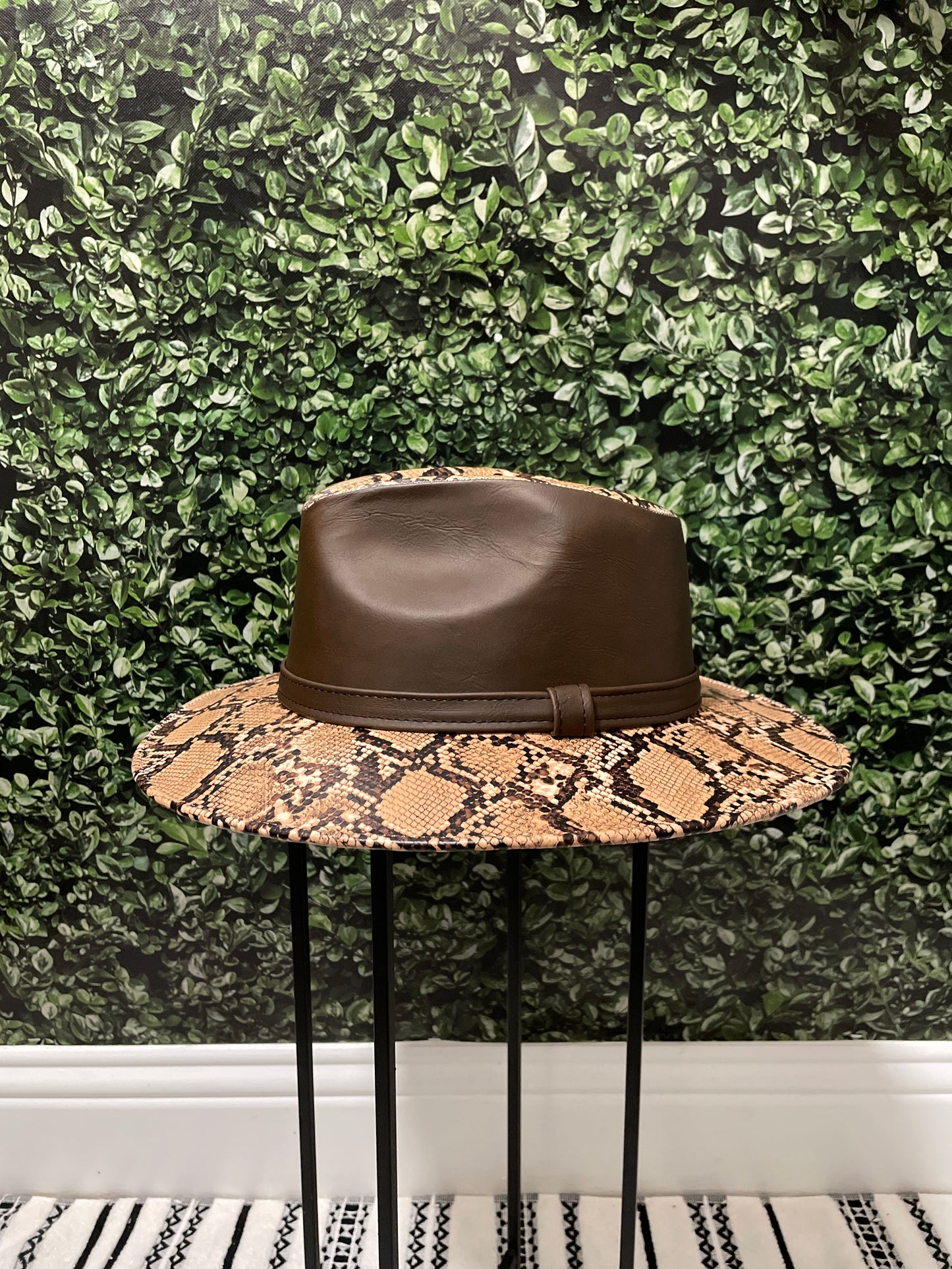 Brown snakeskin fedora