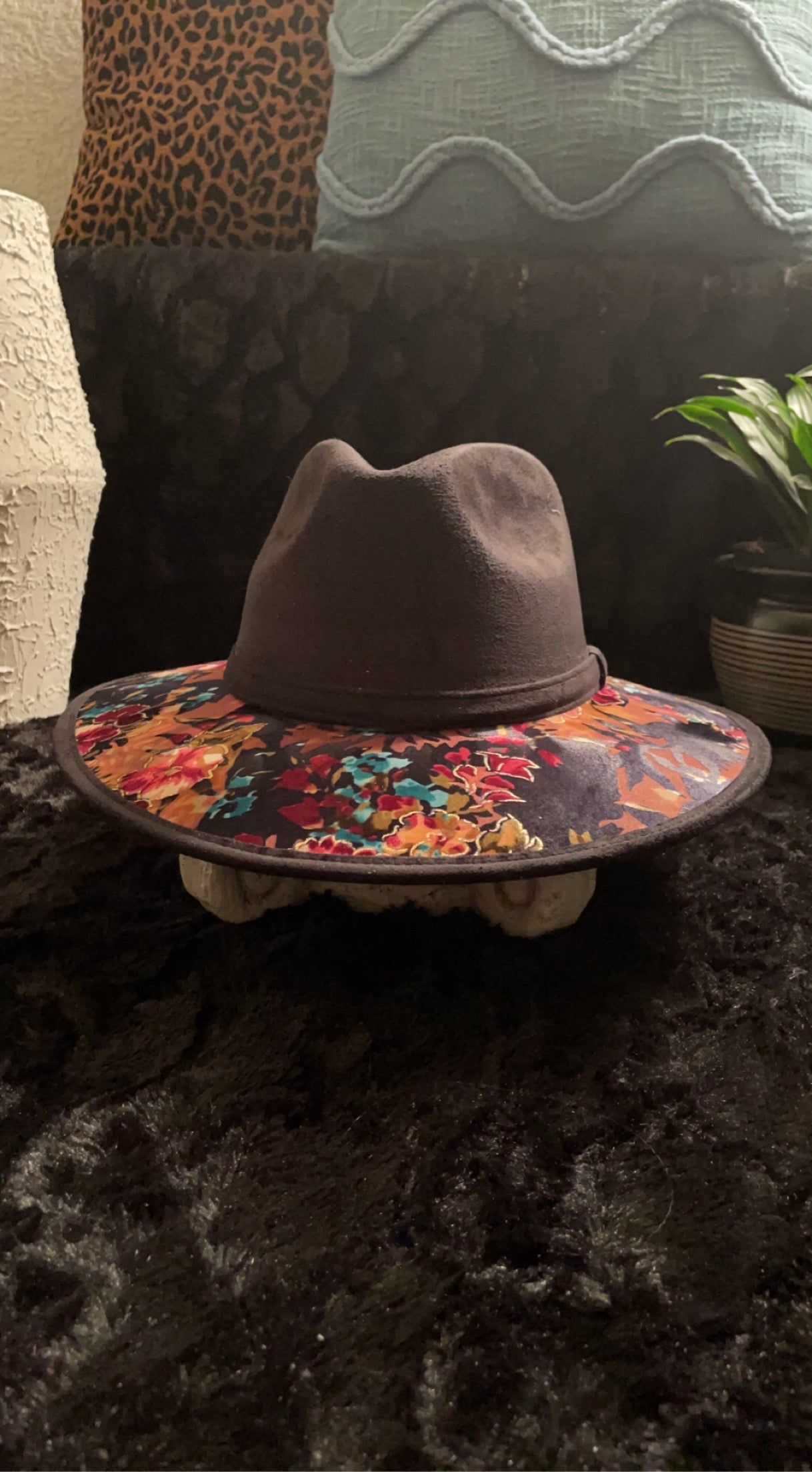 Black velvet fedora