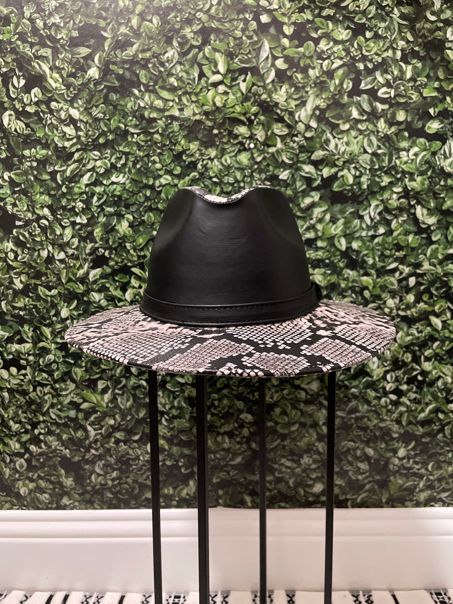 Black snakeskin fedora